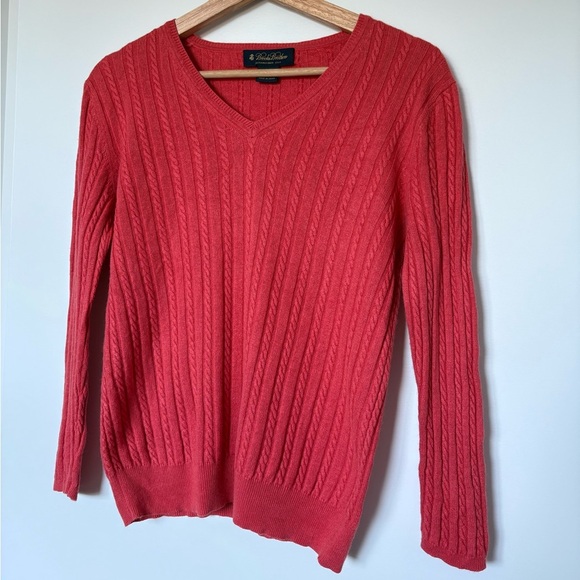 Brooks Brothers Silk/Cashmere V-Neck Sweater | Size Large - Picture 3 of 7